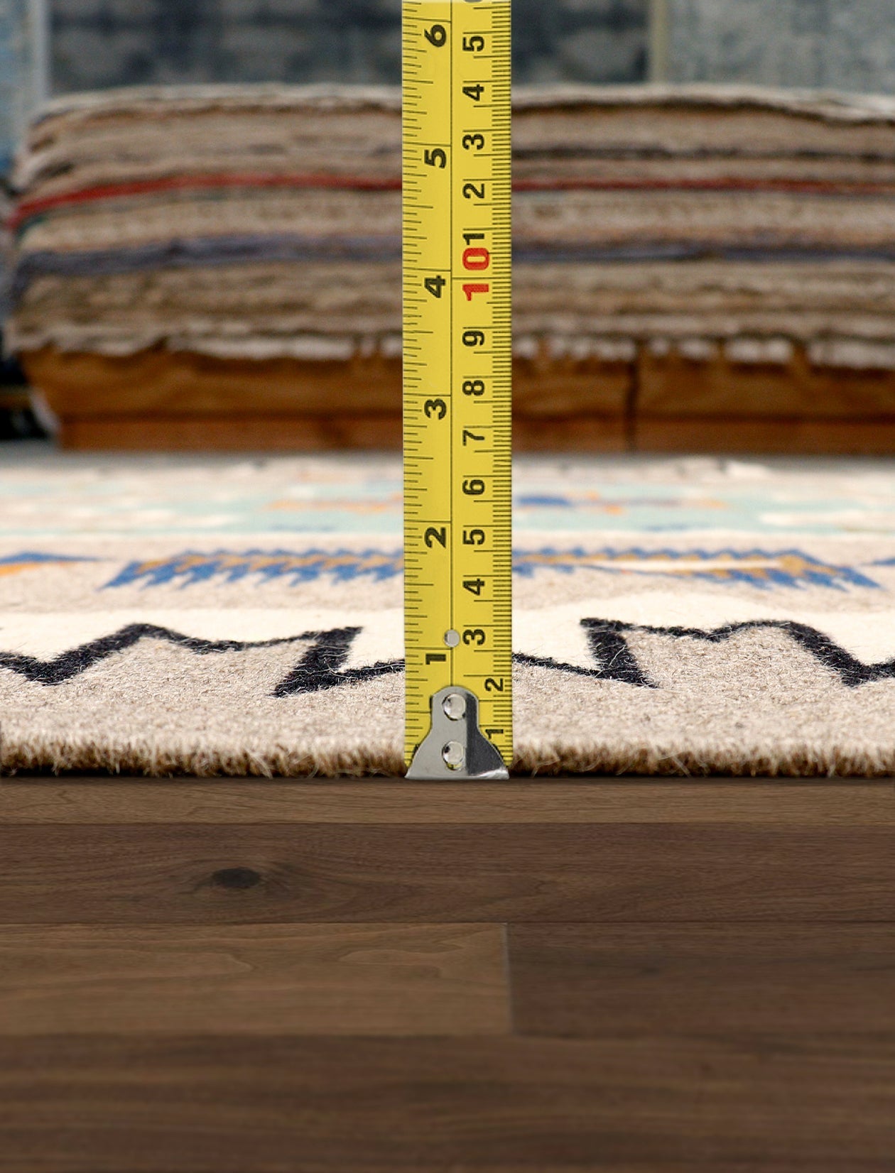 Canvello Reversible Wool Mocha Area Rug- 6' X 9'