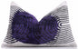Luxury Purple Silk Velvet Throw Pillow 16x24 – Handmade Modern Geometric Lumbar