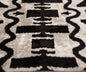 Black & Ivory Tribal Silk Velvet Pillow 16x16 Handmade Luxury Cushion