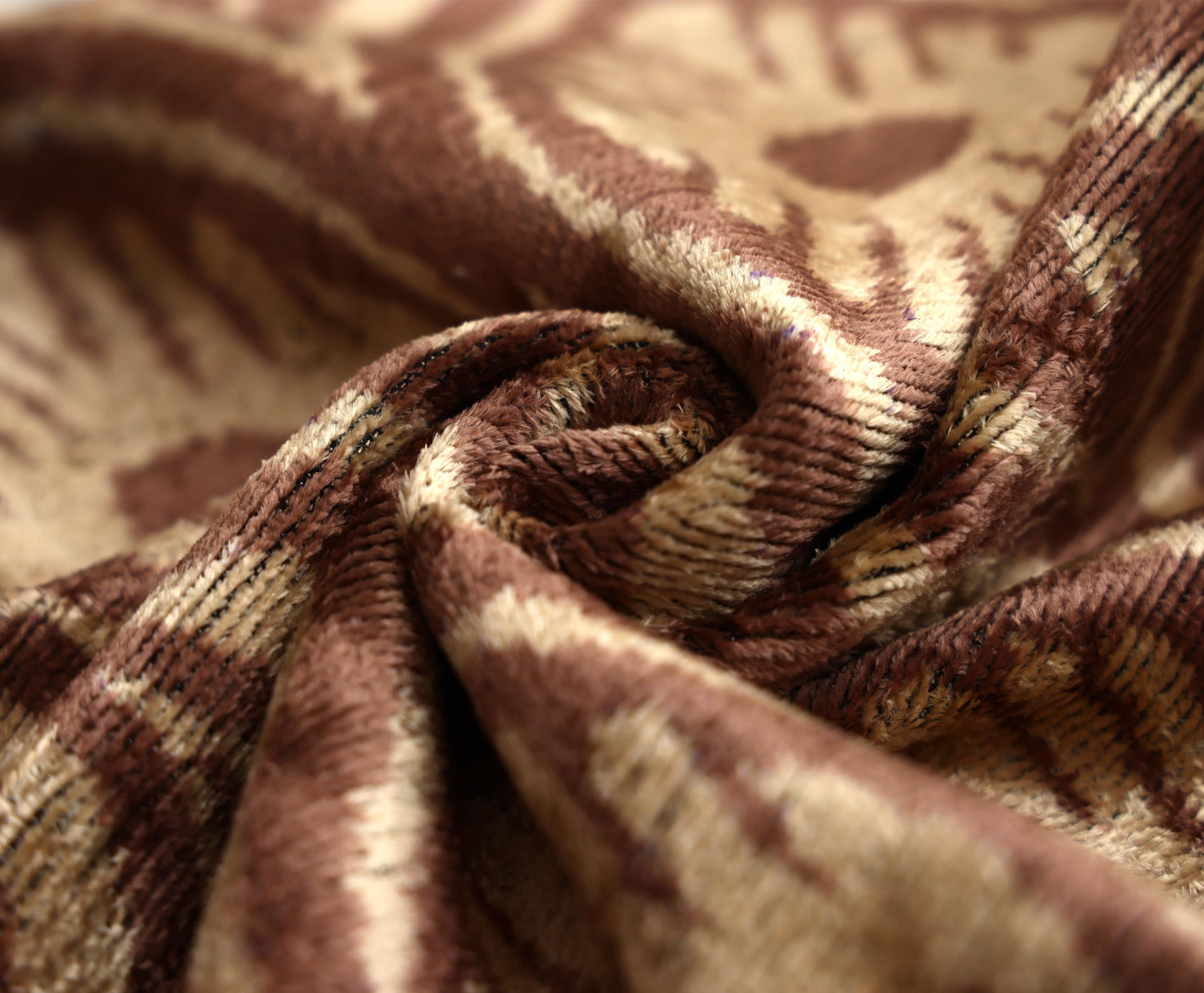 Hand-Knotted Terracotta Rose Silk Velvet Pillow - 20x20 Ikat Ogee