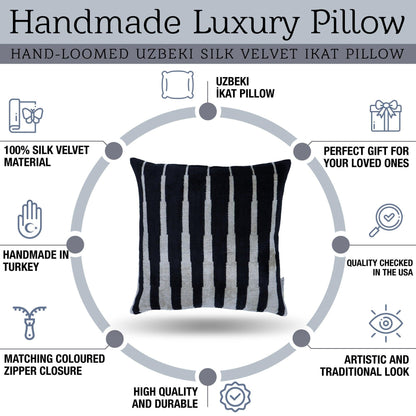 Canvello Decorative Black & White Pillow | 16x16 inch