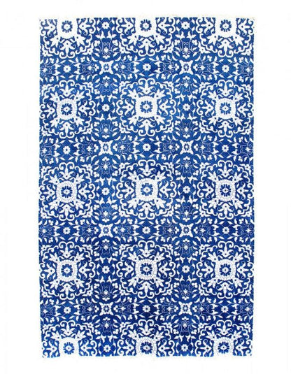 Canvello Fine Hand Knotted silk & wool Modern rug - 5'11'' X 9'2''