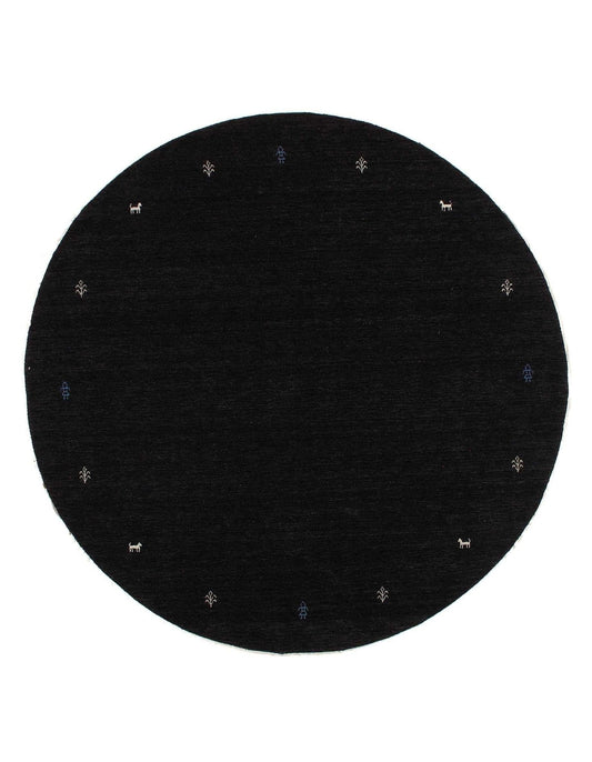 Canvello Fine Hand Knotted Silkroad Gabbeh Design Round Rug 7' X 7'