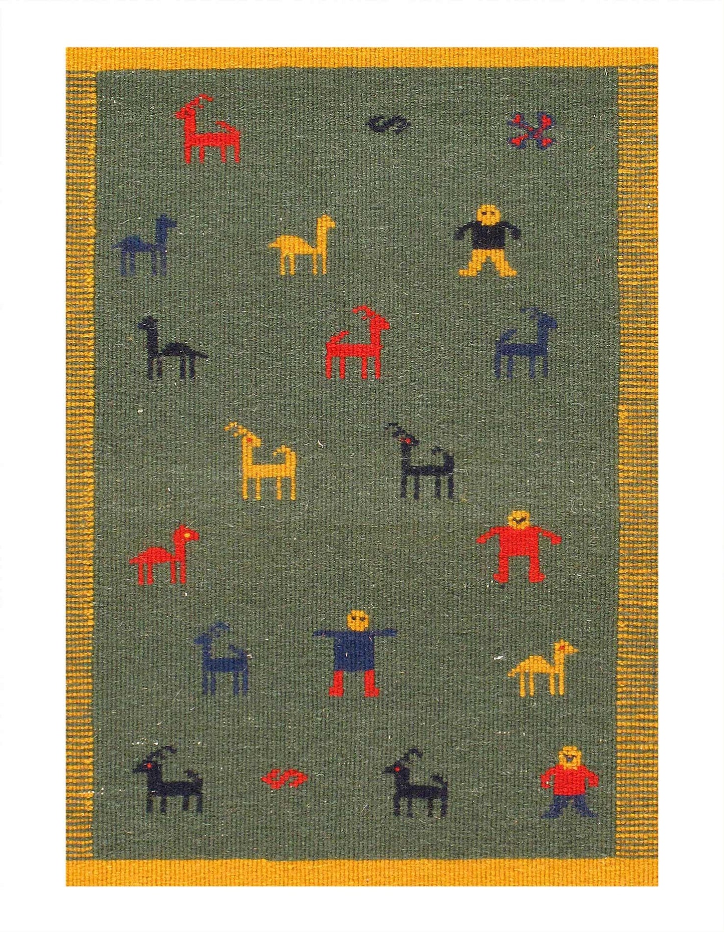 Canvello Flat Weave hand Knotted Sumak Rug - 6'2'' X 9'1''