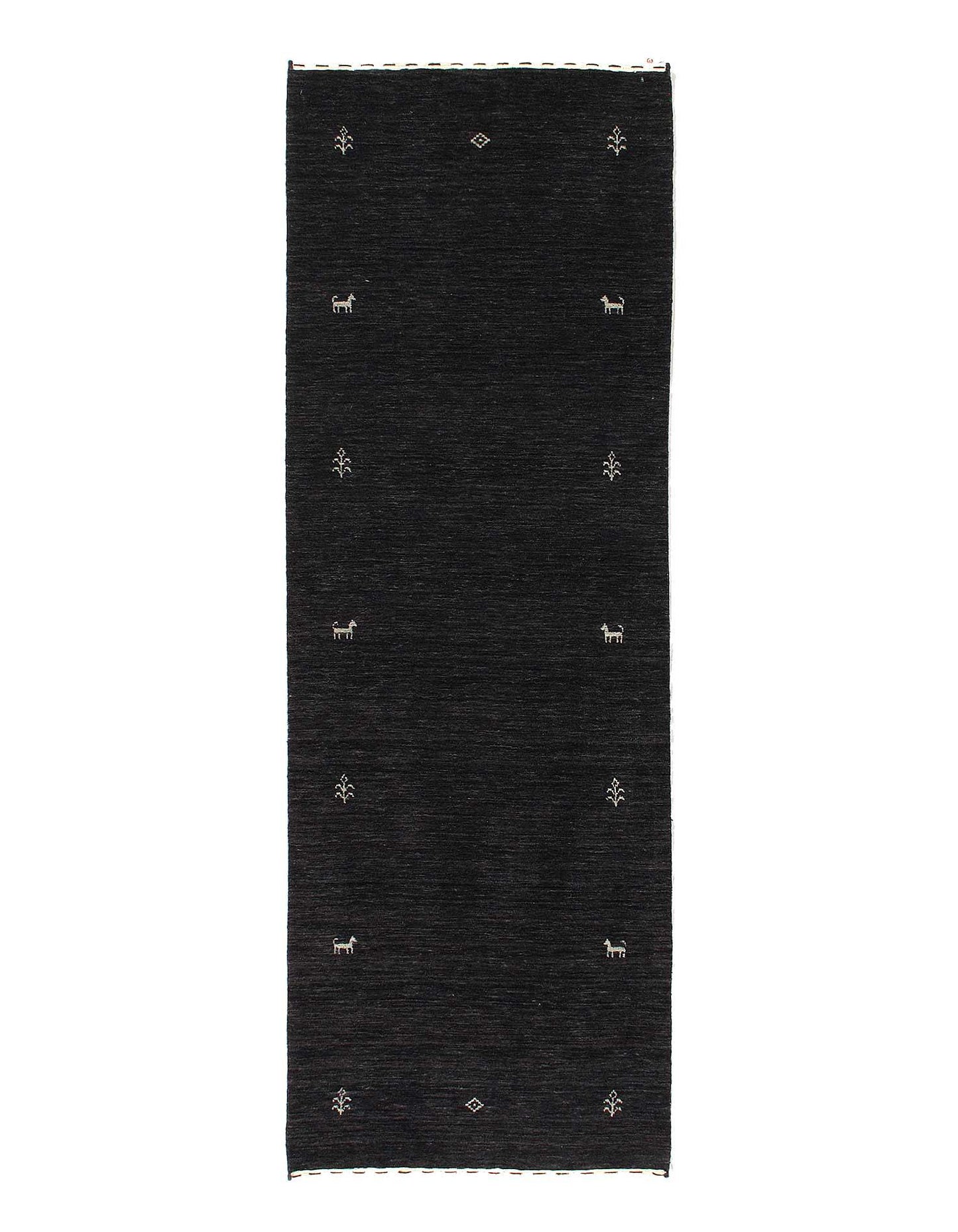Canvello Gabbeh Black Runner Rug - 2'6'' X 8'