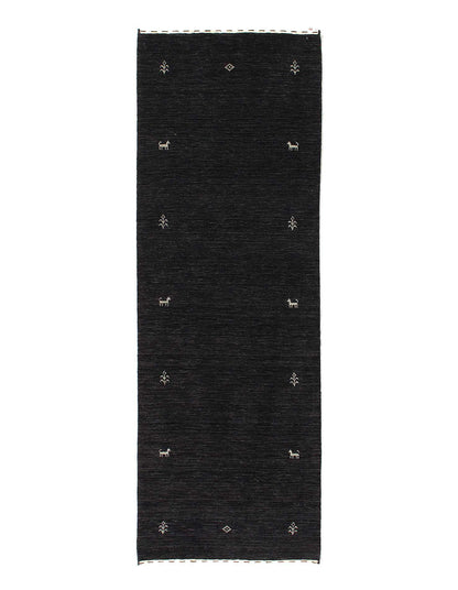 Canvello Gabbeh Black Runner Rug - 2'6'' X 8'