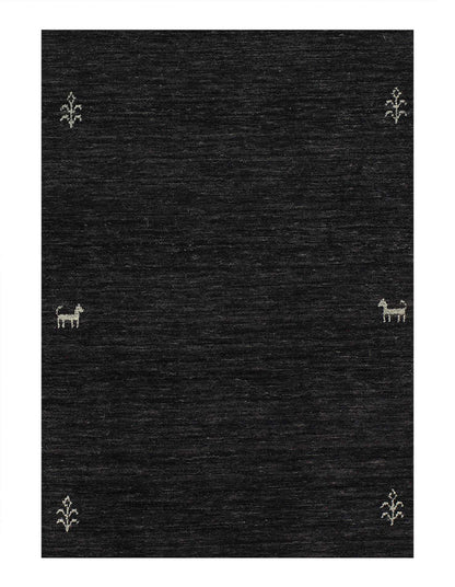 Canvello Gabbeh Black Runner Rug - 2'6'' X 8'