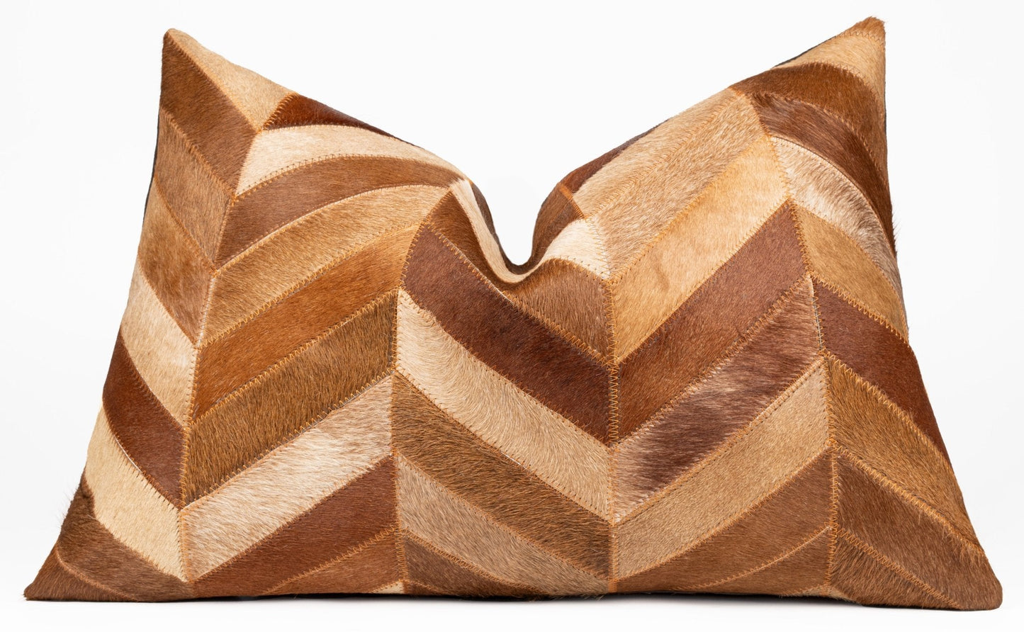 Canvello Genuine Cowhide Leather Decorative Throw Pillows - Handmade Patchwork Boho Accent Pillows For Sofa, Couch, Bed, Chair - Western Southwestern Farmhouse Pillow Covers With Feather Down Insert Included