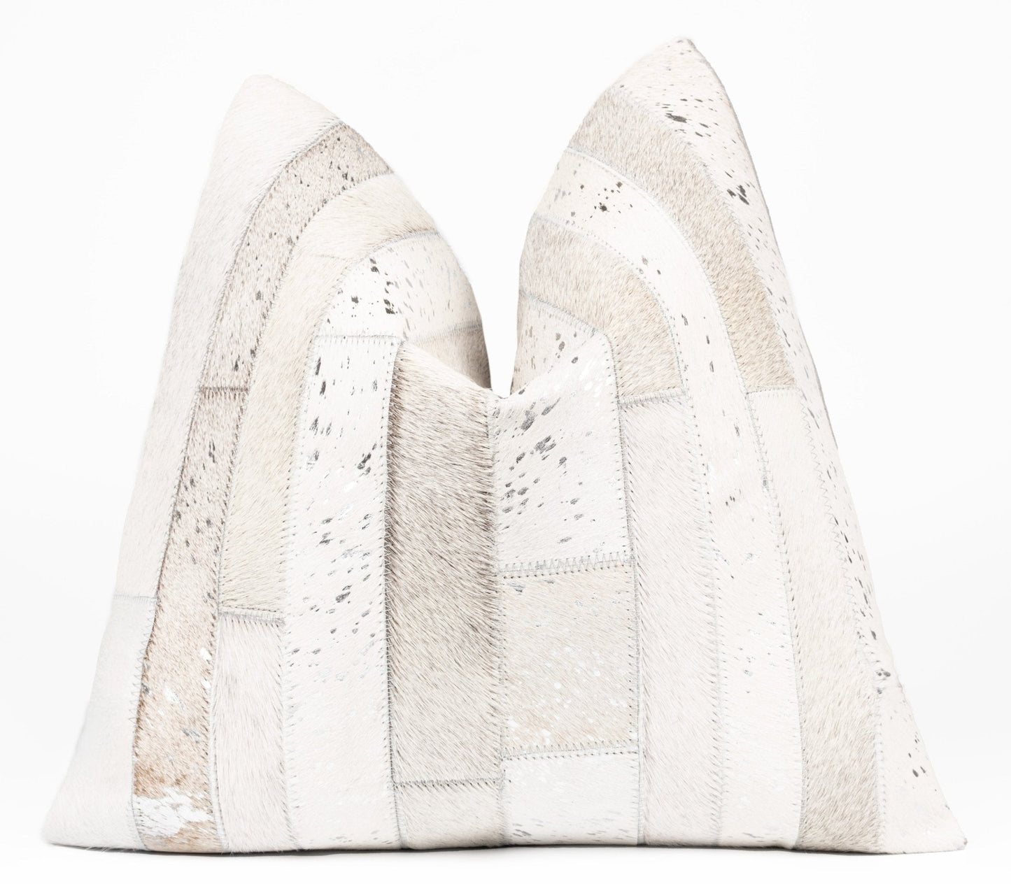 Canvello Genuine Cowhide Leather Decorative Throw Pillows - Handmade Patchwork Boho Accent Pillows For Sofa, Couch, Bed, Chair - Western Southwestern Farmhouse Pillow Covers With Feather Down Insert Included