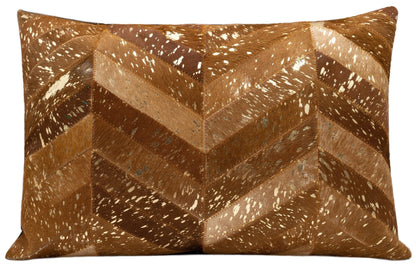 Canvello Genuine Cowhide Leather Decorative Throw Pillows - Handmade Patchwork Boho Accent Pillows For Sofa, Couch, Bed, Chair - Western Southwestern Farmhouse Pillow Covers With Feather Down Insert Included)