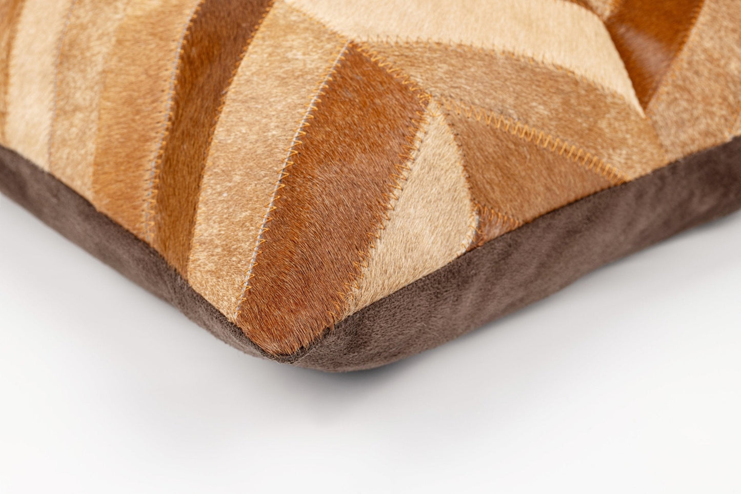 Canvello Genuine Cowhide Leather Decorative Throw Pillows - Handmade Patchwork Boho Accent Pillows For Sofa, Couch, Bed, Chair - Western Southwestern Farmhouse Pillow Covers With Feather Down Insert Included