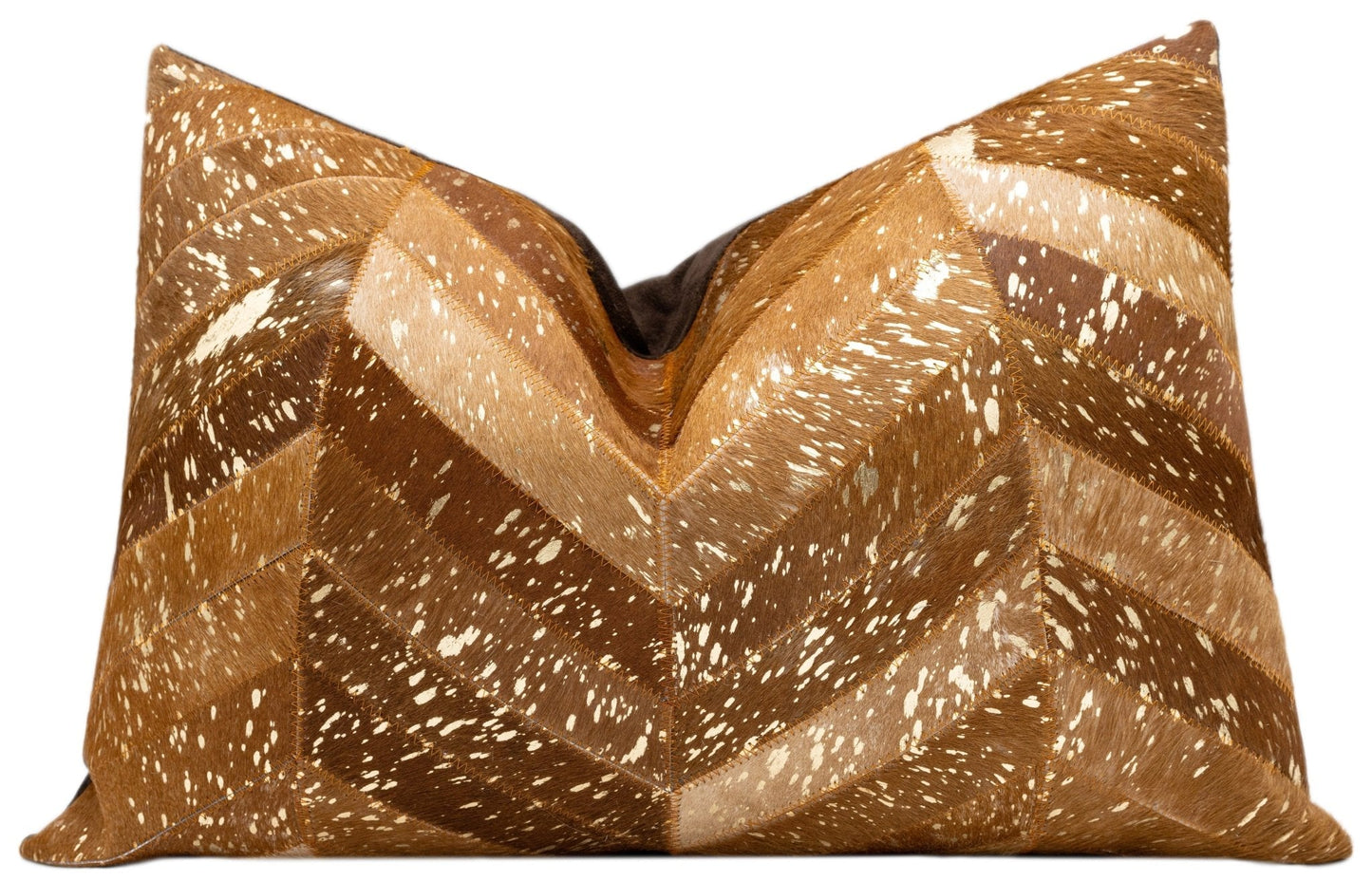 Canvello Genuine Cowhide Leather Decorative Throw Pillows - Handmade Patchwork Boho Accent Pillows For Sofa, Couch, Bed, Chair - Western Southwestern Farmhouse Pillow Covers With Feather Down Insert Included)