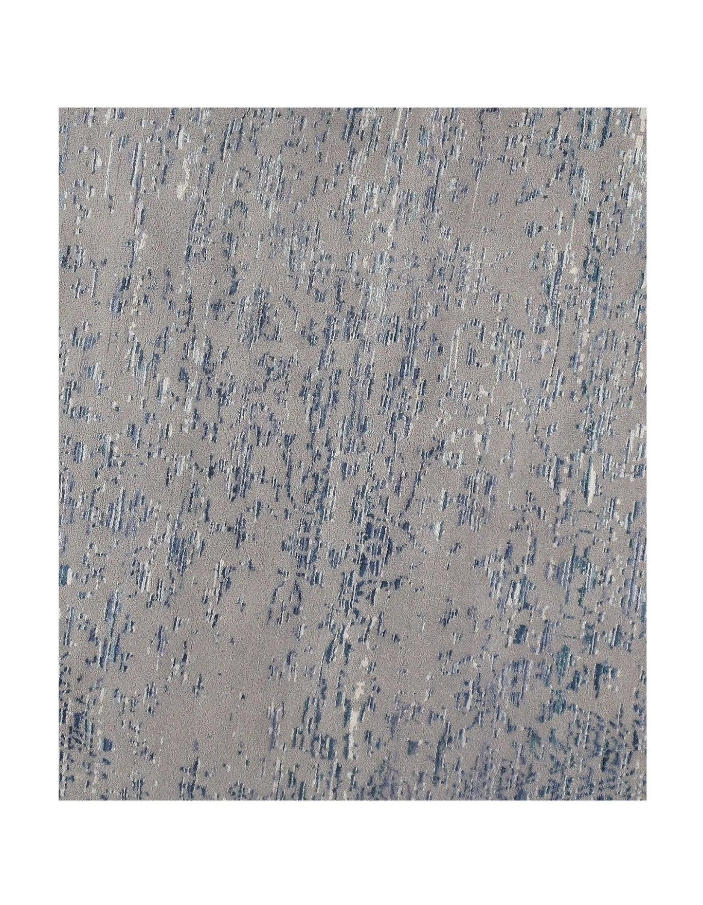 Canvello Gray Erased round Modern Rug - 8' X 8'
