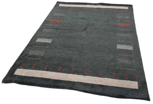 Canvello Hand Made Modern All Over Indo Gabbeh Rug - 5'7'' X 8'0''