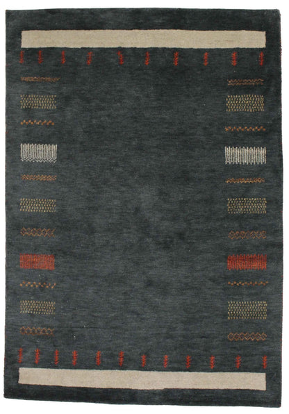Canvello Hand Made Modern All Over Indo Gabbeh Rug - 5'7'' X 8'0''