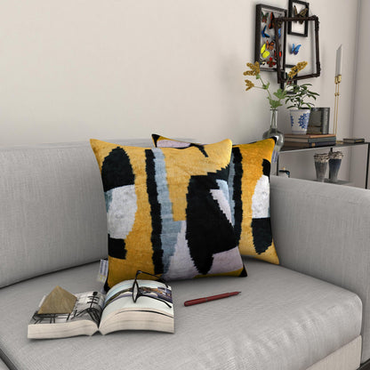 Canvello Handmade Gold Velvet Throw Pillow - 20x20