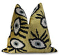 Canvello Handmade Luxury Handmade Velvet Silk Evil Eye Throw Pillow With Down Insert