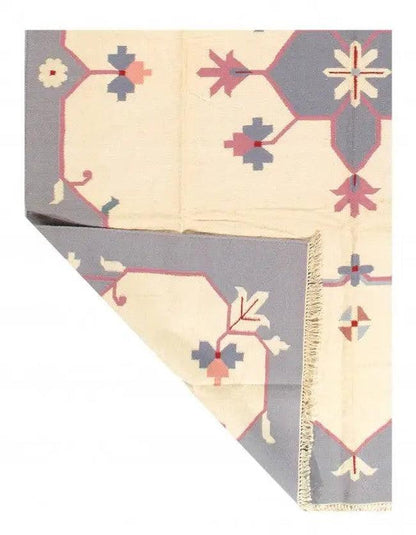 Canvello Ivory Color Hand Woven Rug 9' X 12'