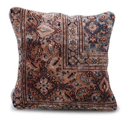 Canvello Kerman Rug Light Brown Throw Pillows - 18"x18"