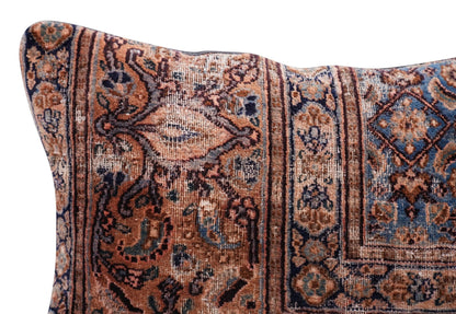 Canvello Kerman Rug Light Brown Throw Pillows - 18"x18"