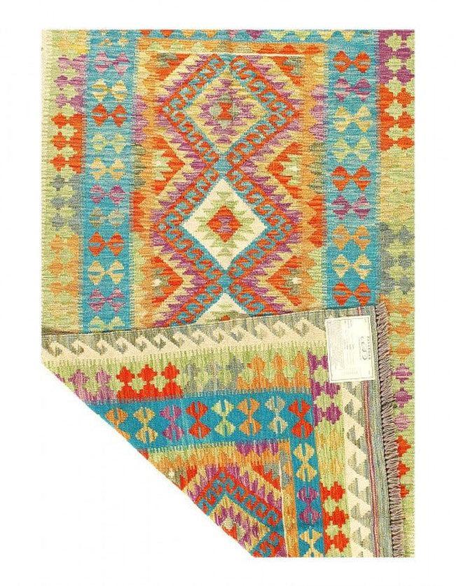 Canvello Kilim Handspun flat weave Wool Rug 3'11'' X 6'11''
