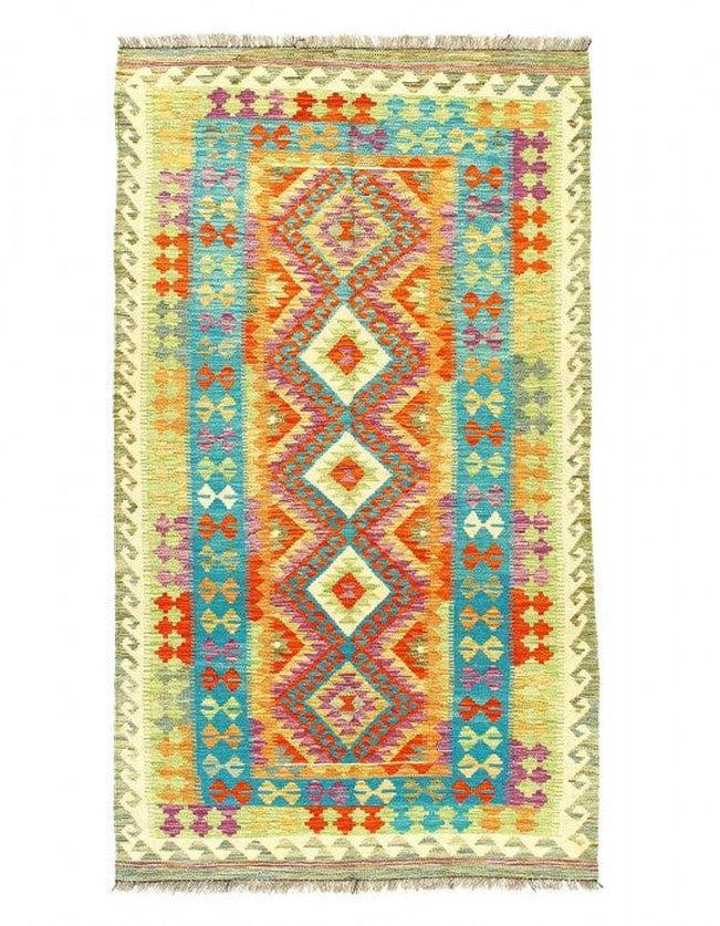 Canvello Kilim Handspun flat weave Wool Rug 3'11'' X 6'11''