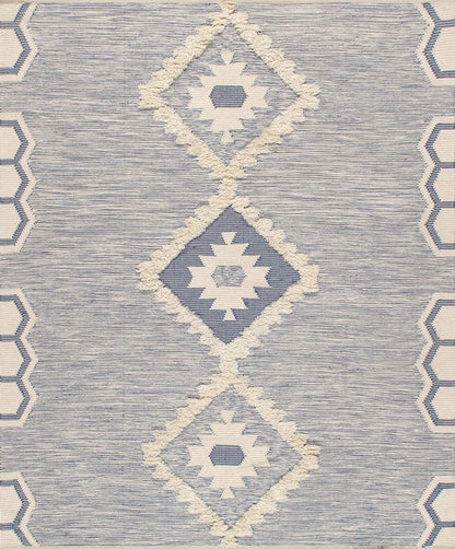 Canvello Modern Cotton & Wool Area Rug- 8' X 10'