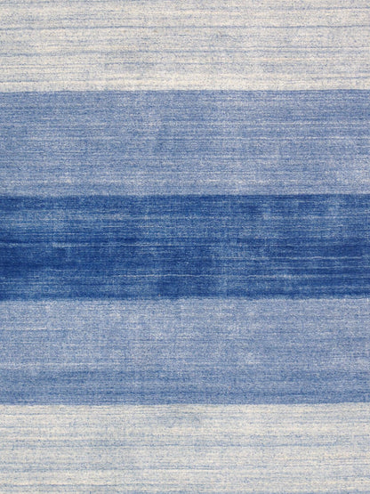 Canvello Modern Hand-Loomed Silk & Wool Charcoal Area Rug- 5' X 7'