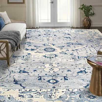 Canvello Modern Silk Light Blue Area Rug - 9' X 12'