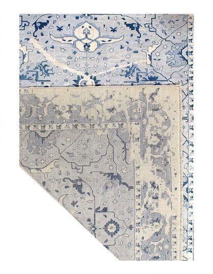 Canvello Modern Silk Light Blue Area Rug - 9' X 12'