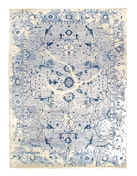 Canvello Modern Silk Light Blue Area Rug - 9' X 12'