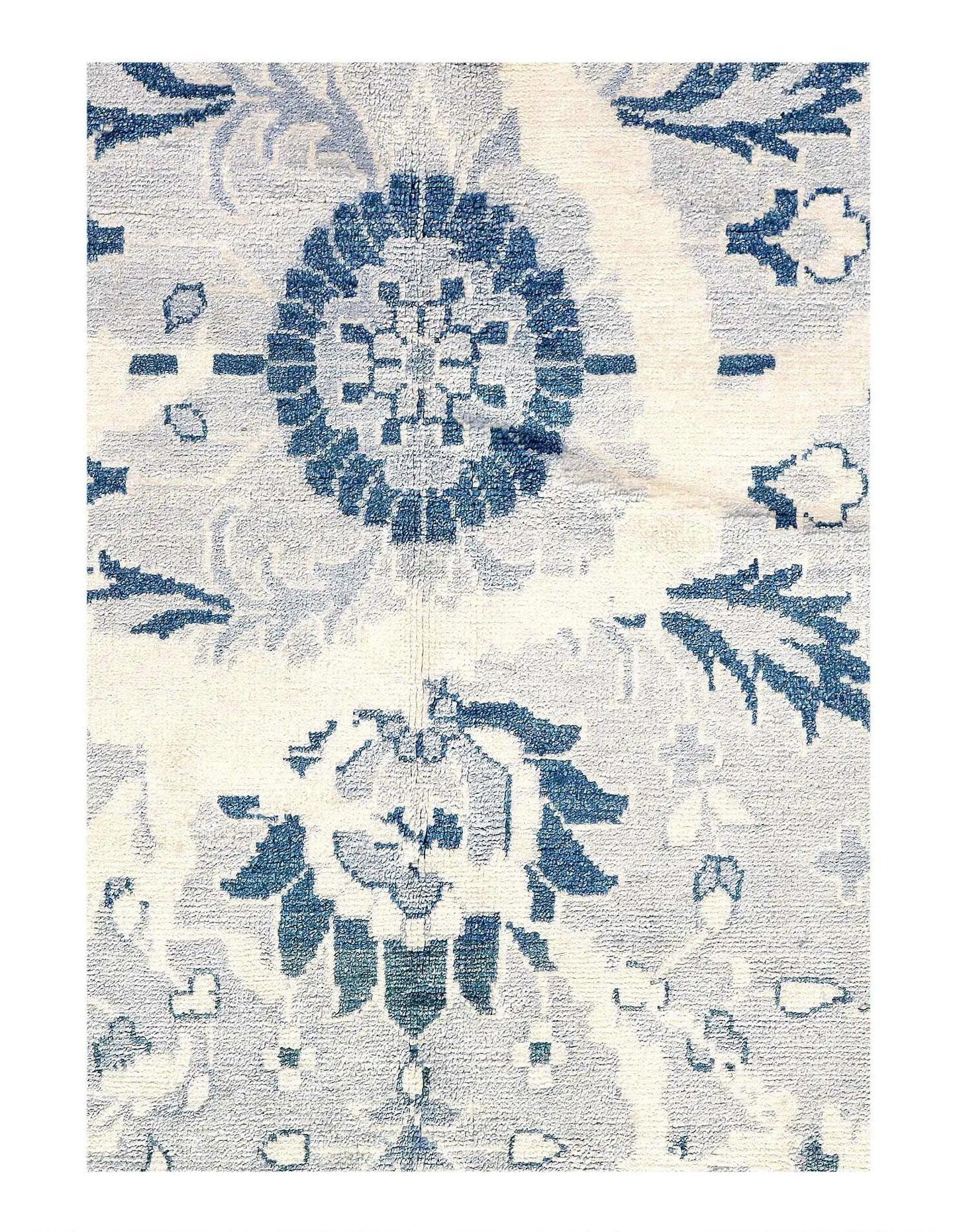 Canvello Modern Silk Light Blue Area Rug - 9' X 12'
