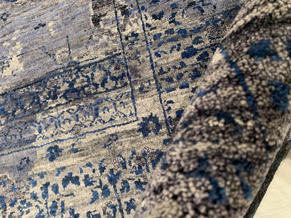 Canvello Navy Blue Hand Knotted Mamluk Design8' x 10.2