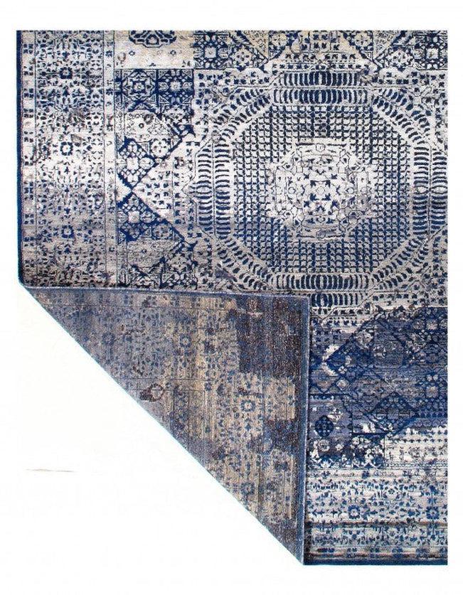 Canvello Navy Blue Hand Knotted Mamluk Design8' x 10.2