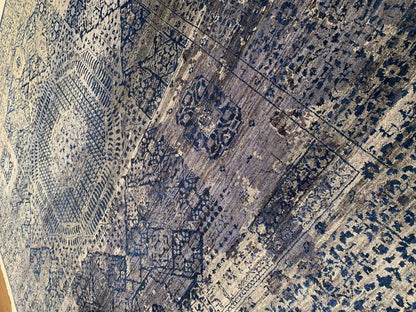 Canvello Navy Blue Hand Knotted Mamluk Design8' x 10.2