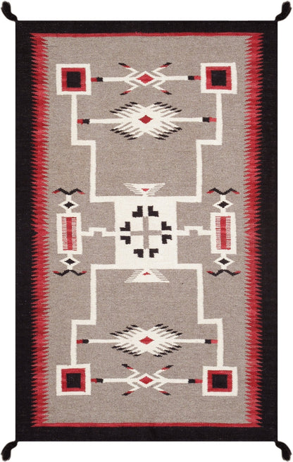 Canvello Reversible Wool Mocha Area Rug- 5'1'' X 6'9''
