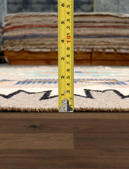 Canvello Reversible Wool Mocha Area Rug- 6' X 9'