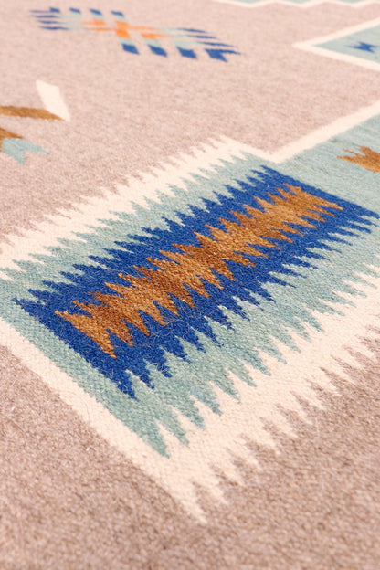 Canvello Reversible Wool Mocha Area Rug- 6' X 9'