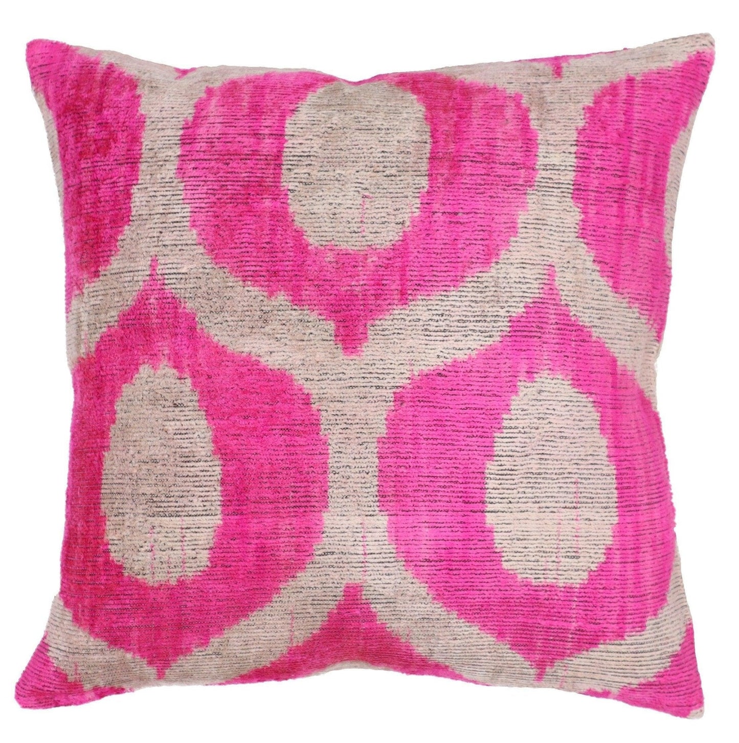 Canvello Velvet Pink Ivory Pillow | 16 x 16 in (40 x 40 cm)