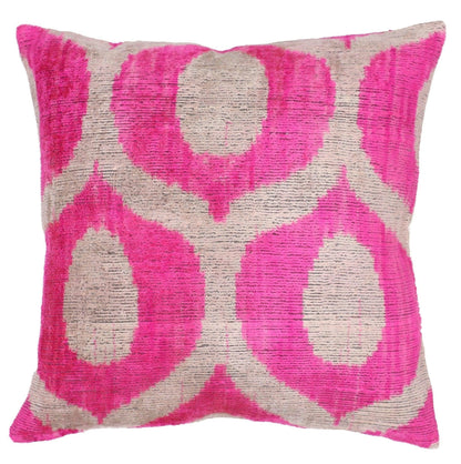 Canvello Velvet Pink Ivory Pillow | 16 x 16 in (40 x 40 cm)