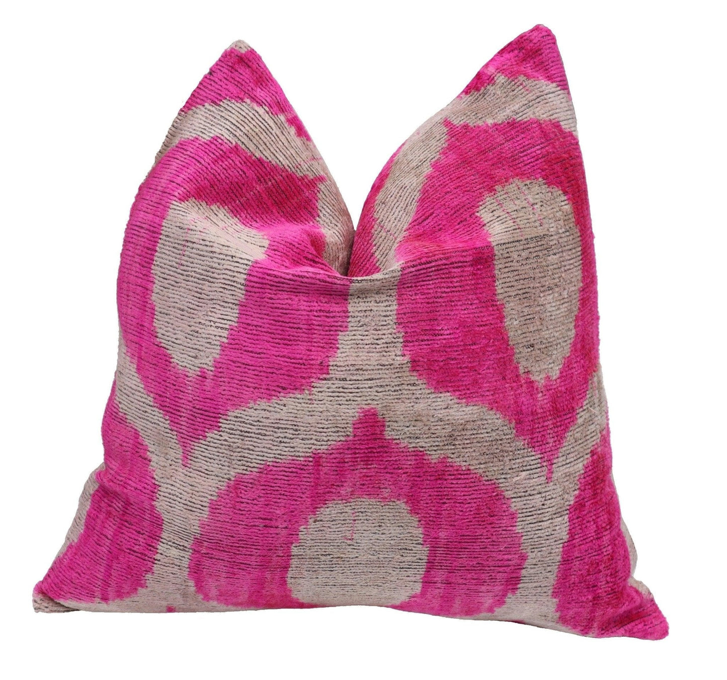 Canvello Velvet Pink Ivory Pillow | 16 x 16 in (40 x 40 cm)