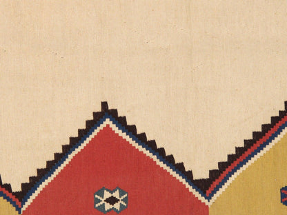 Canvello Vintage Anatolian Ivory Lamb's Wool Area Rug- 5'1" X 7'9"