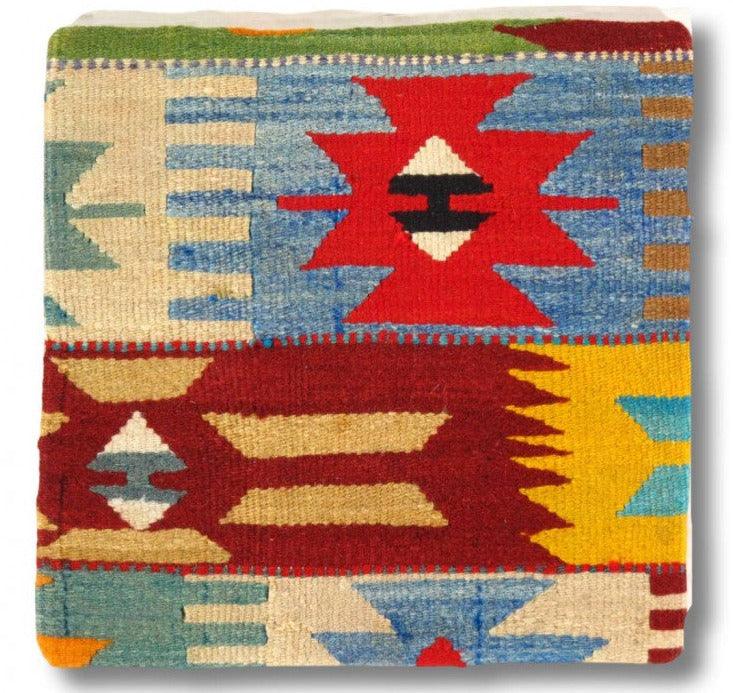 Canvello Vintage Turkish Hand Knotted Throw Pillow - 16"x16"