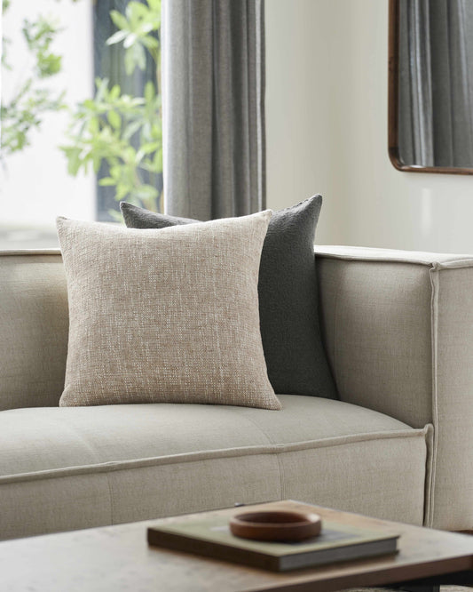 Rossa Tan Throw Pillow - Clearance